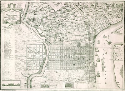 The New Plan of the City of Philadelphia and its Environs, 1802 by American School